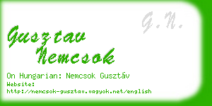 gusztav nemcsok business card