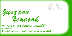 gusztav nemcsok business card